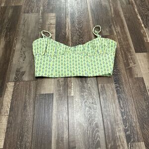 Zara Lime and Yellow Patterned Blouse